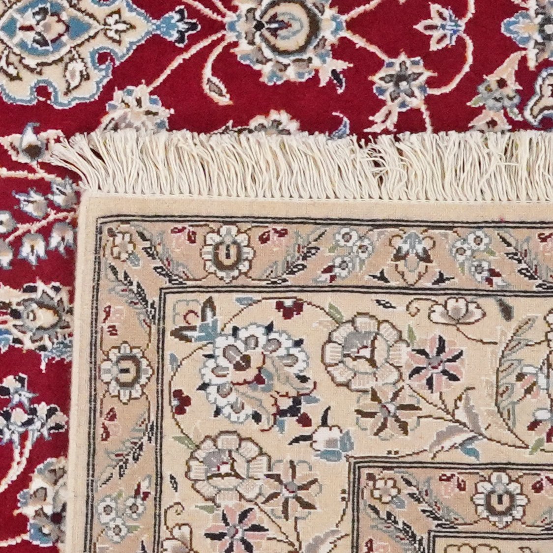 Nain 9La — Hand-knotted, 164x235 cm, Red, 100% Virgin Wool | View 6