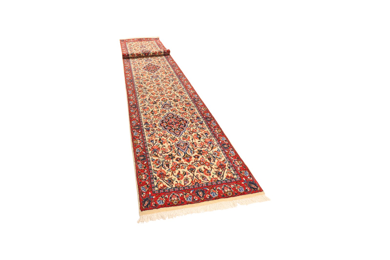 Sarough — Hand-knotted, 84x575 cm, Beige, 100% Virgin Wool | View 5