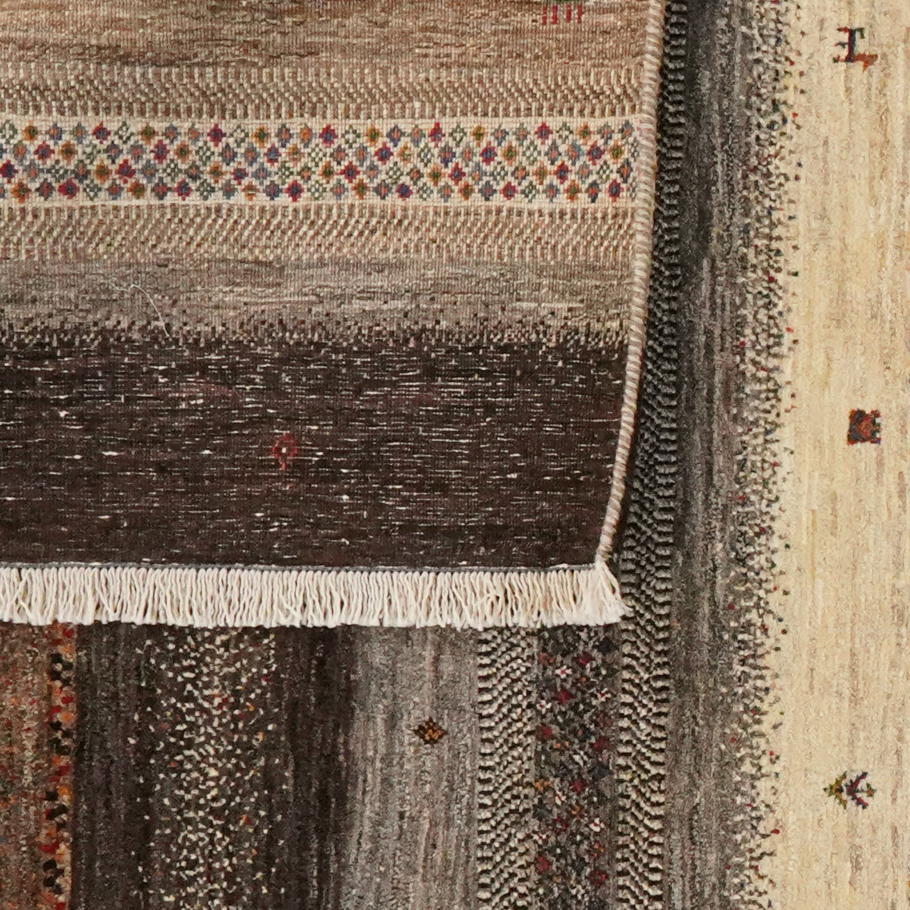 Rizbaf — Hand-knotted, 204x295 cm, Brown, 100% Virgin Wool | View 6