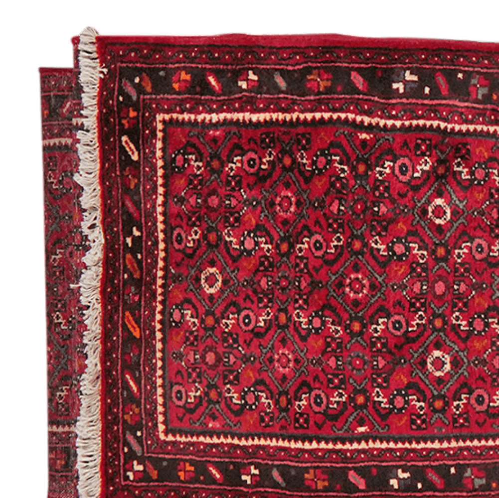 Hosseinabad — Hand-knotted, 78x2070 cm, Red, 100% Virgin Wool | View 3