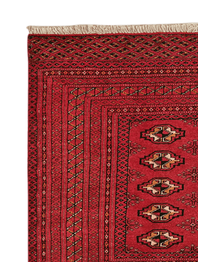 Belutch — Hand-knotted, 138x72 cm, Red, 100% Virgin Wool | View 3