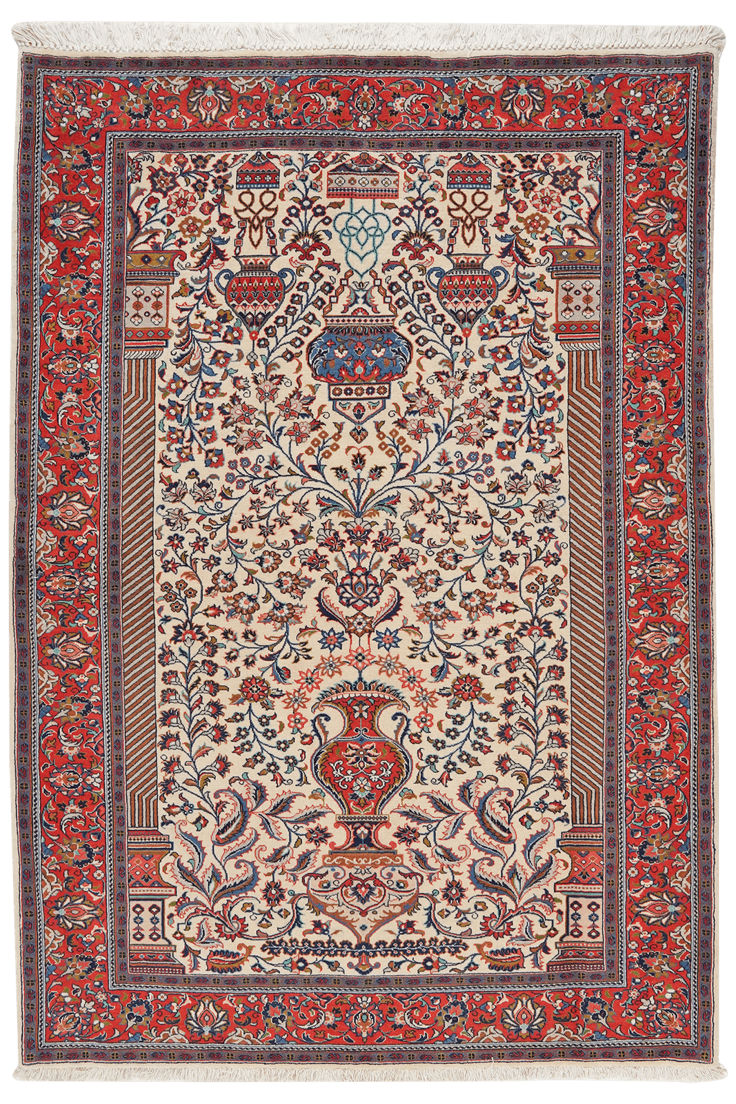 Sarough — Hand-knotted, 137x196 cm, Beige, 100% Virgin Wool | Main view