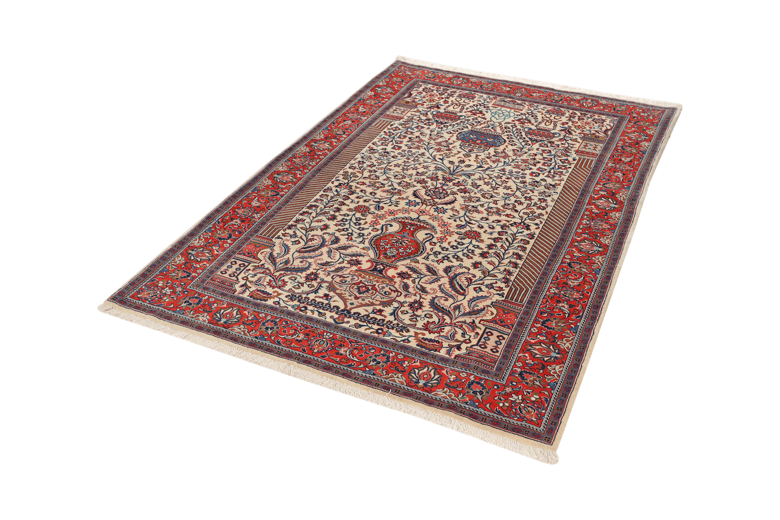 Sarough — Hand-knotted, 137x196 cm, Beige, 100% Virgin Wool | View 5