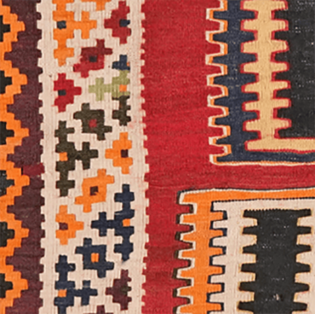 Kelim Kissen — Handmade, 43x53 cm, Red, 100% Virgin Wool | View 4