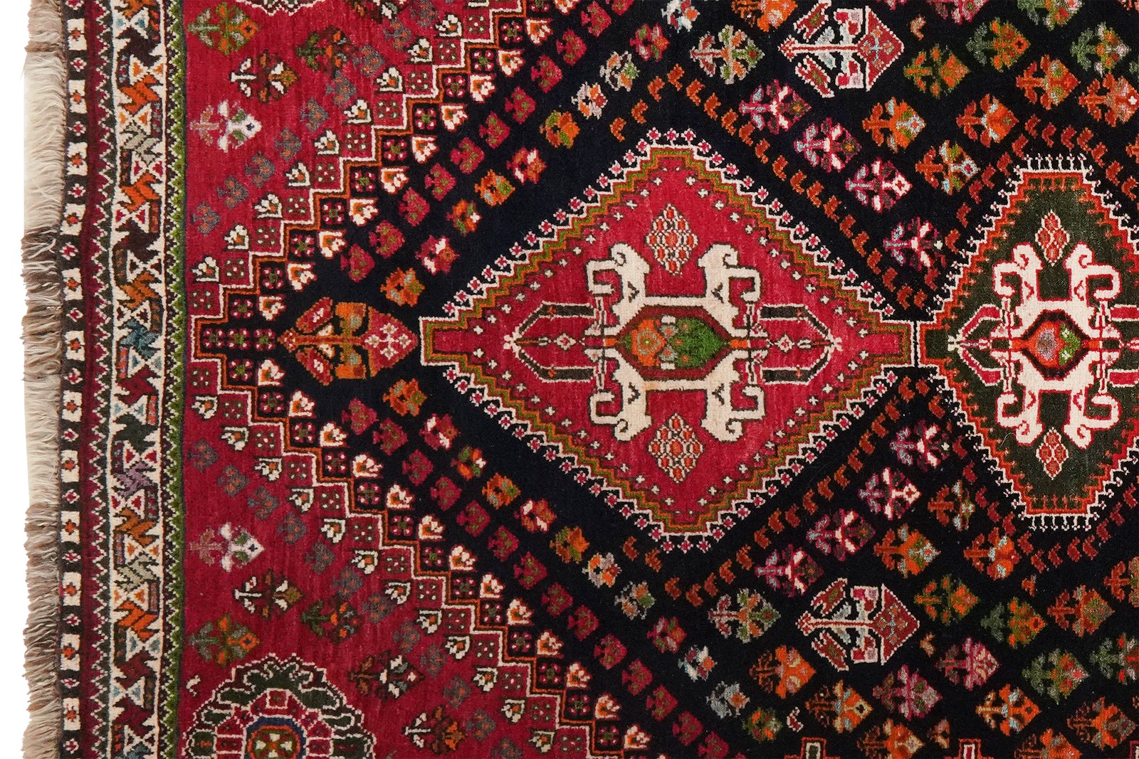 Gashgai — Hand-knotted, 112x169 cm, Blue, 100% Virgin Wool | View 3