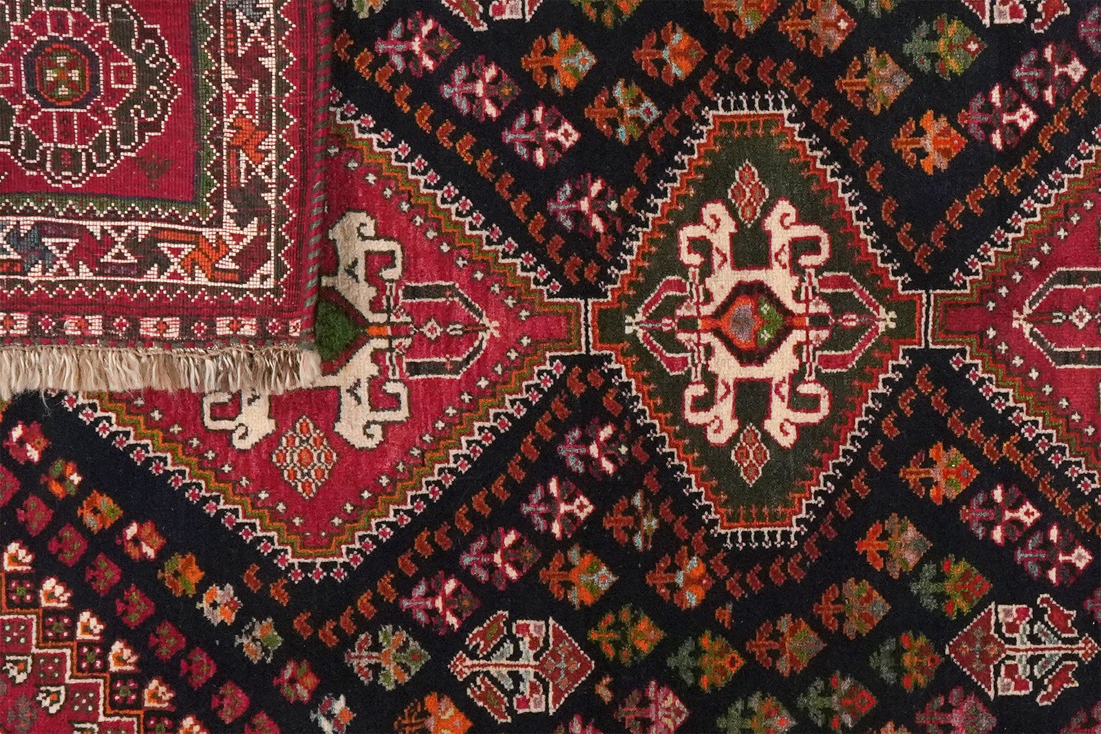 Gashgai — Hand-knotted, 112x169 cm, Blue, 100% Virgin Wool | View 5