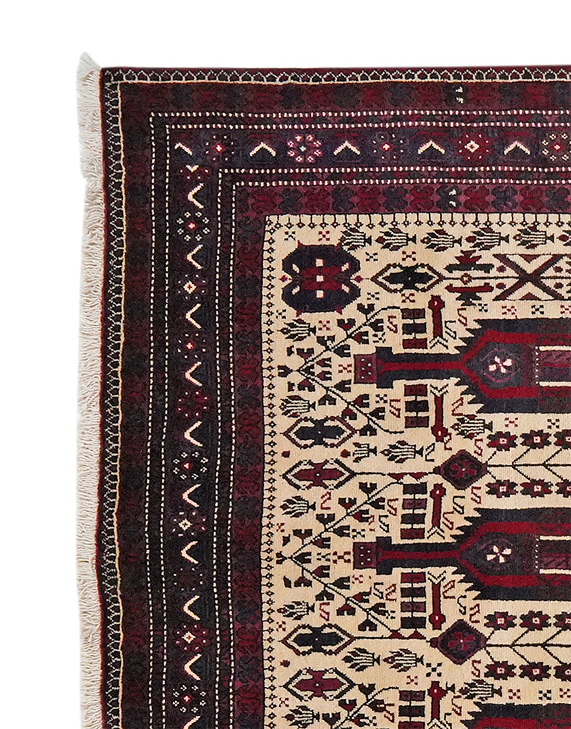 Afshar — Hand-knotted, 160x247 cm, Beige, 100% Virgin Wool | View 3