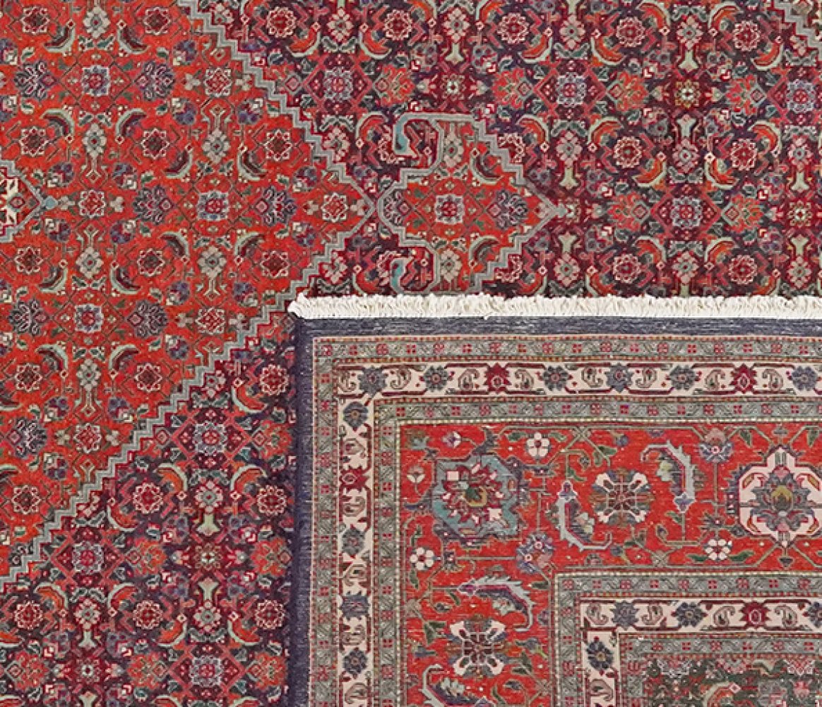 Tabriz 50 Raj — Hand-knotted, 249x335 cm, Blue, 100% Virgin Wool | View 6