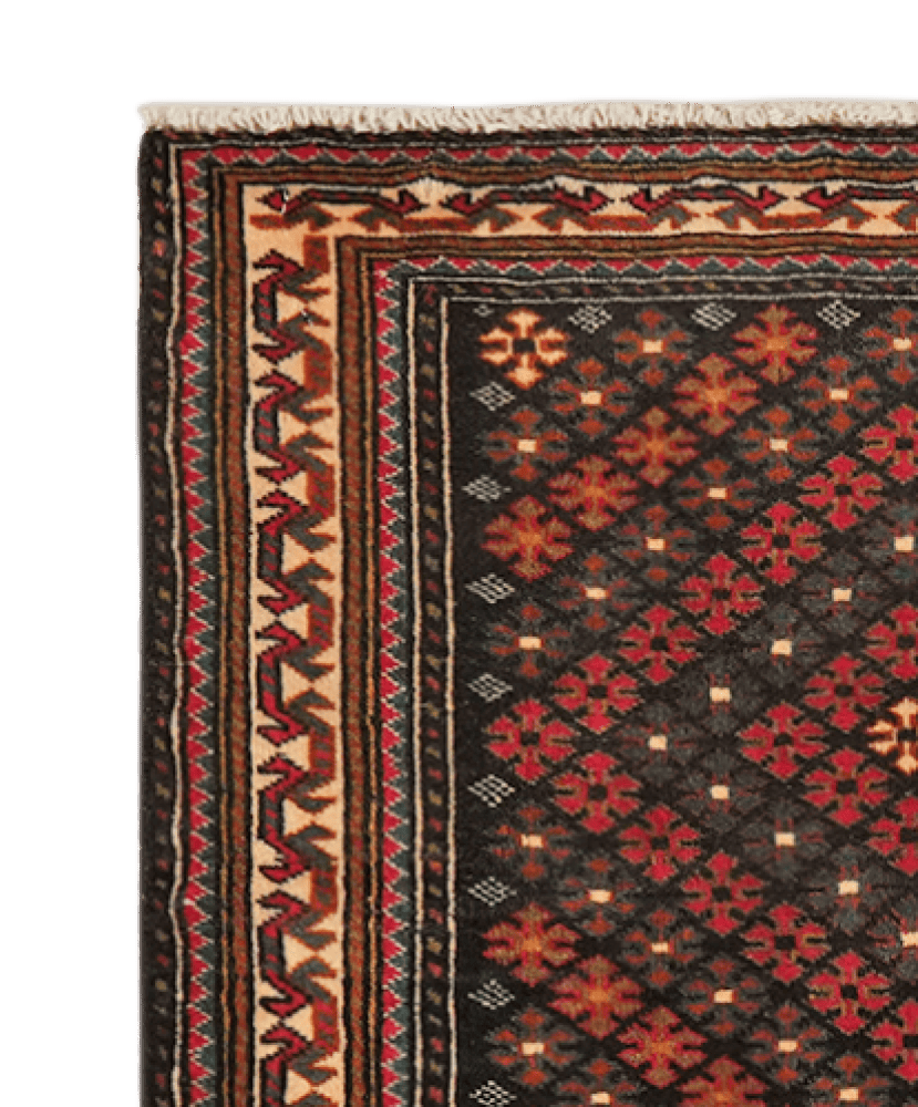 Belutch — Hand-knotted, 117x58 cm, Blue, 100% Virgin Wool | View 3