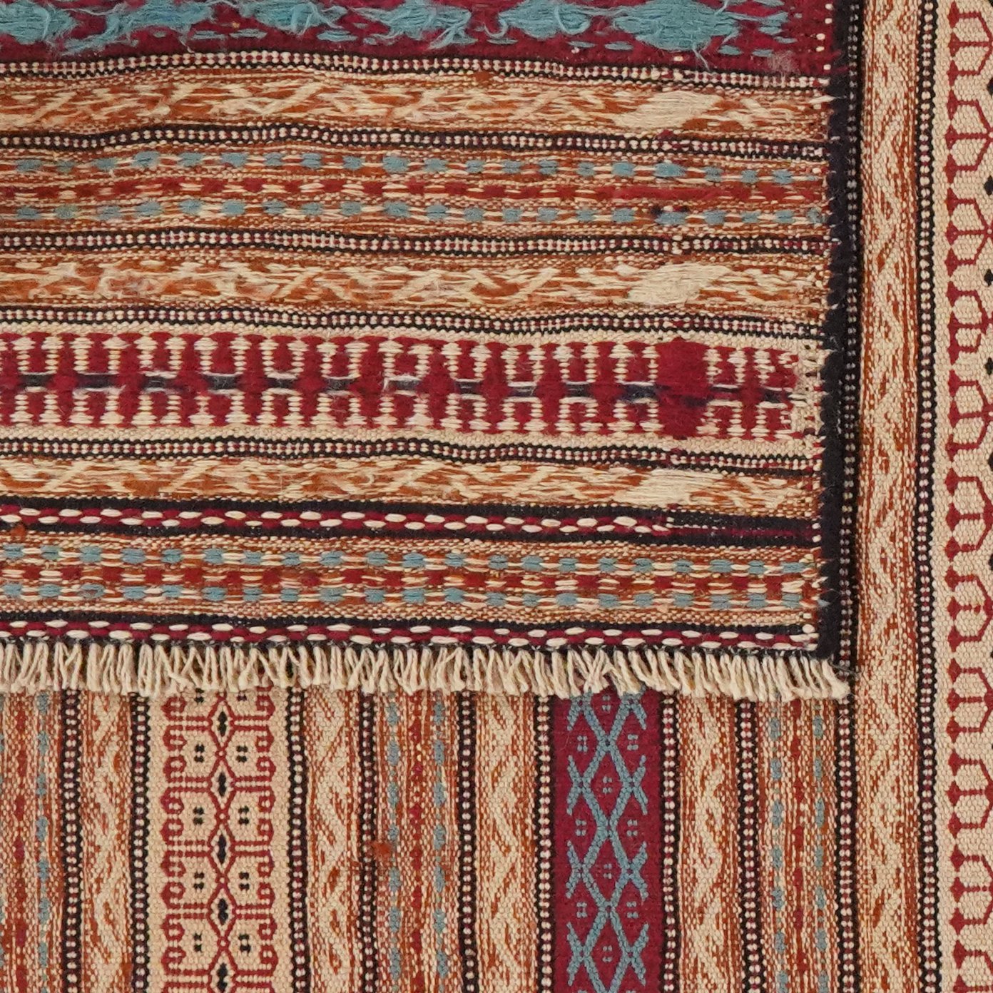 Kelim Kordi — Handmade, 164x237 cm, Brown, 100% Virgin Wool | View 6