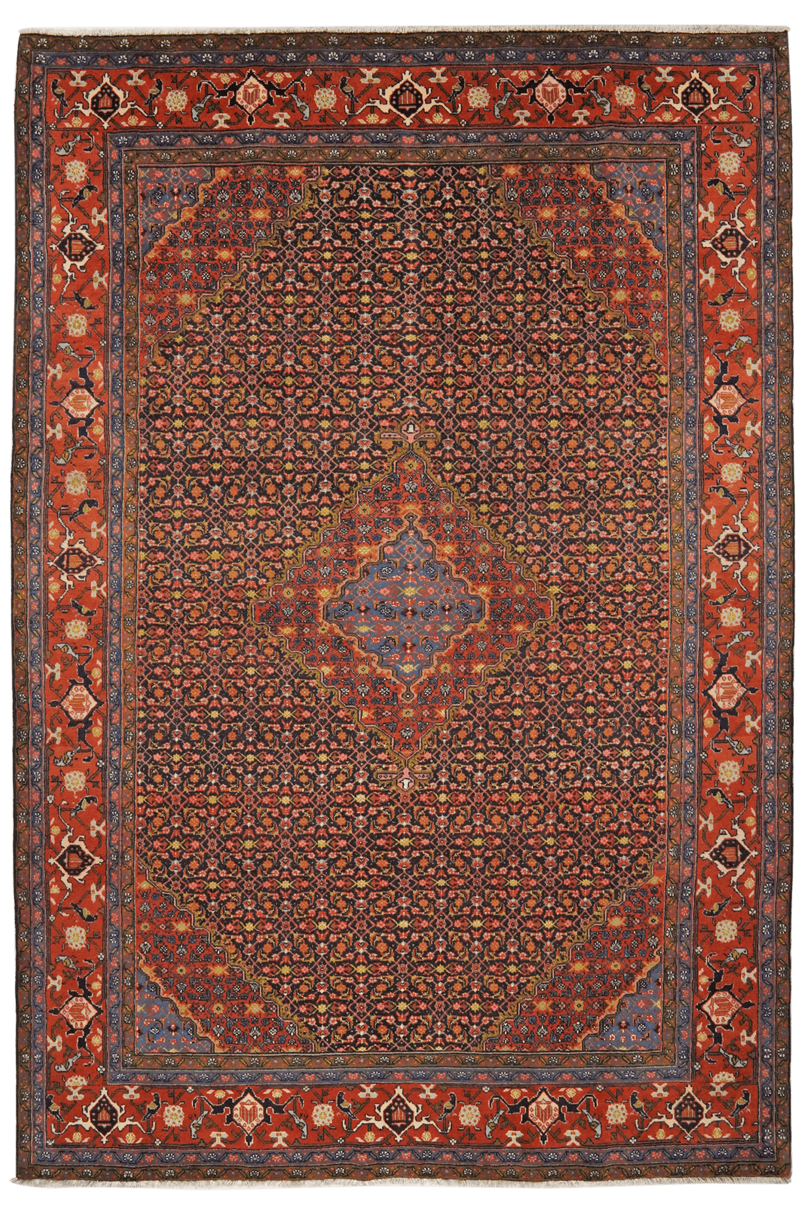 Ardebil — Hand-knotted, 200x297 cm, Blue, 100% Virgin Wool | Main view