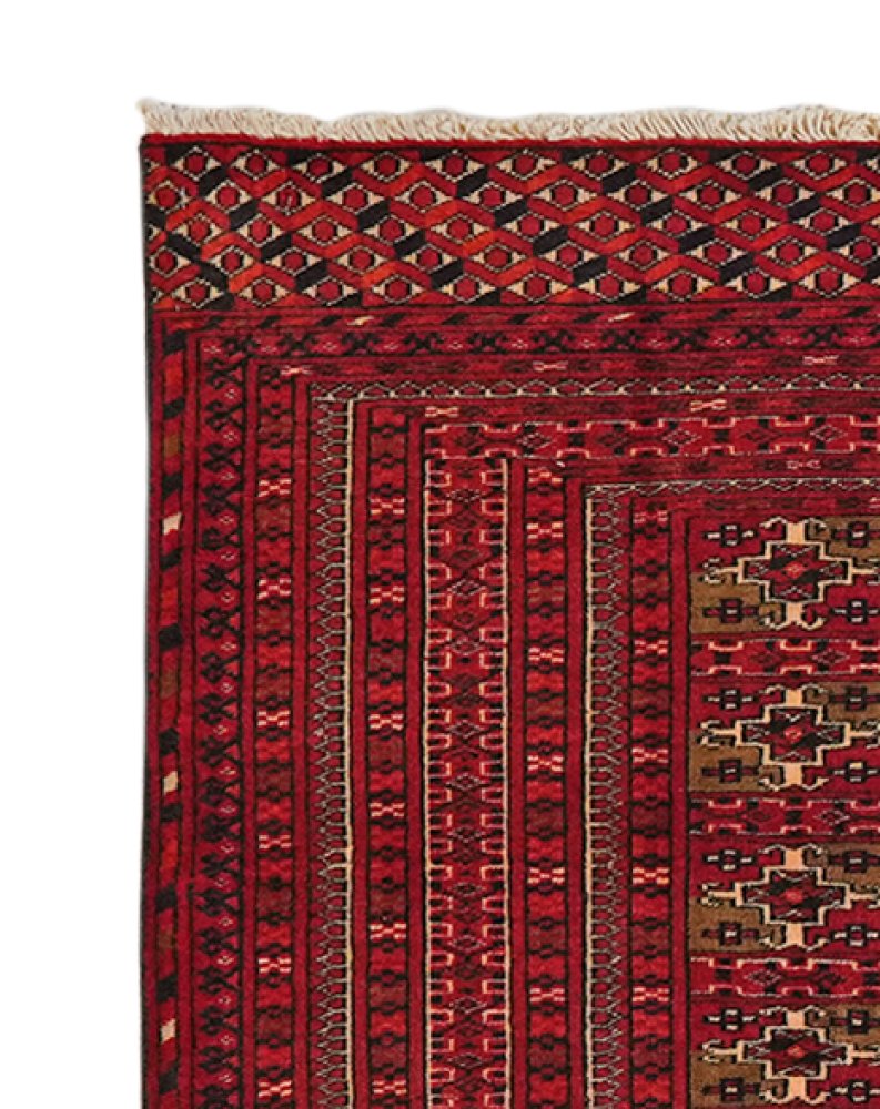 Belutch — Hand-knotted, 125x67 cm, Red, 100% Virgin Wool | View 3