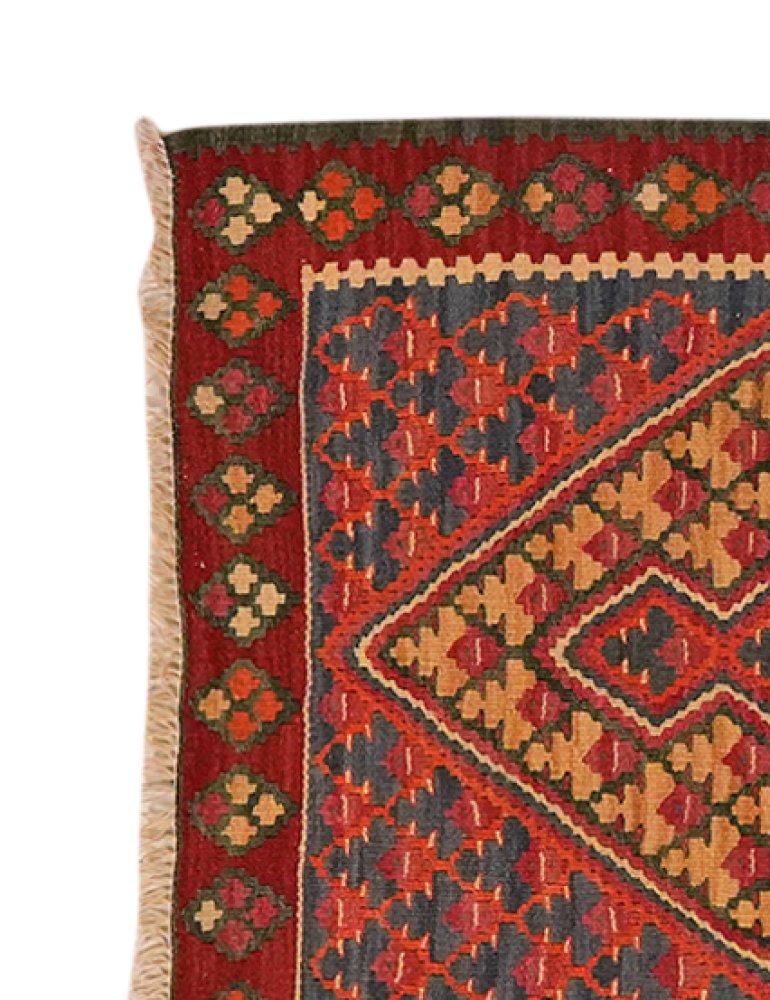 Kelim Senneh — Handmade, 62x85 cm, Blue, 100% Virgin Wool | View 3