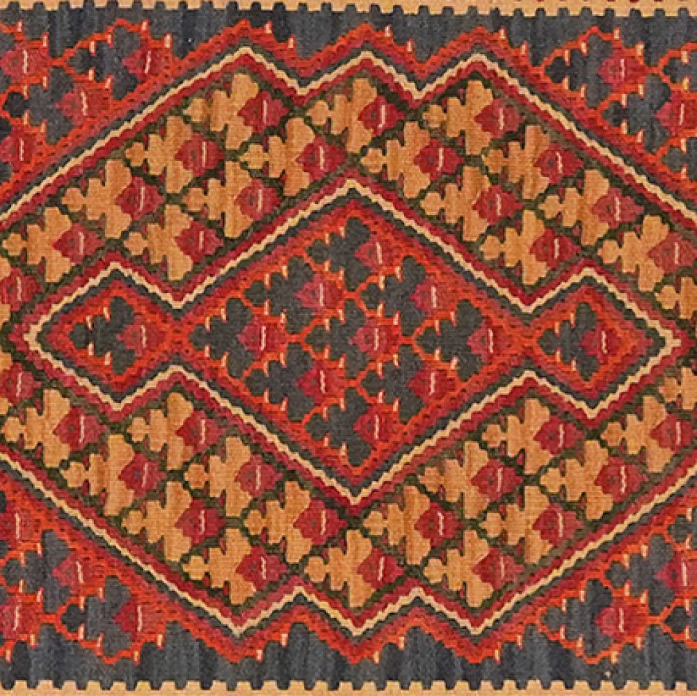Kelim Senneh — Handmade, 62x85 cm, Blue, 100% Virgin Wool | View 4