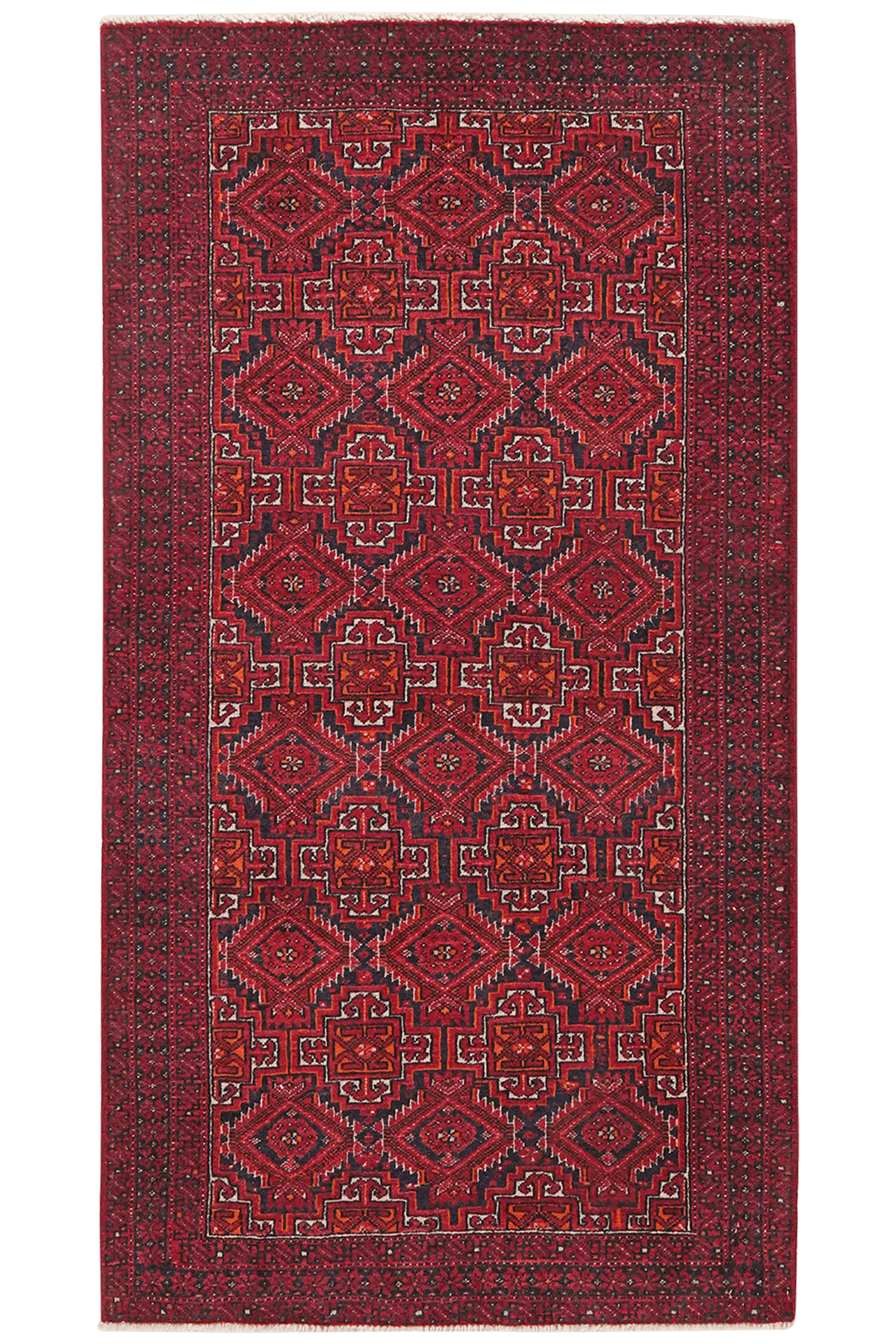 Belutch — Hand-knotted, 77x146 cm, Multicolor, 100% Virgin Wool | Main view