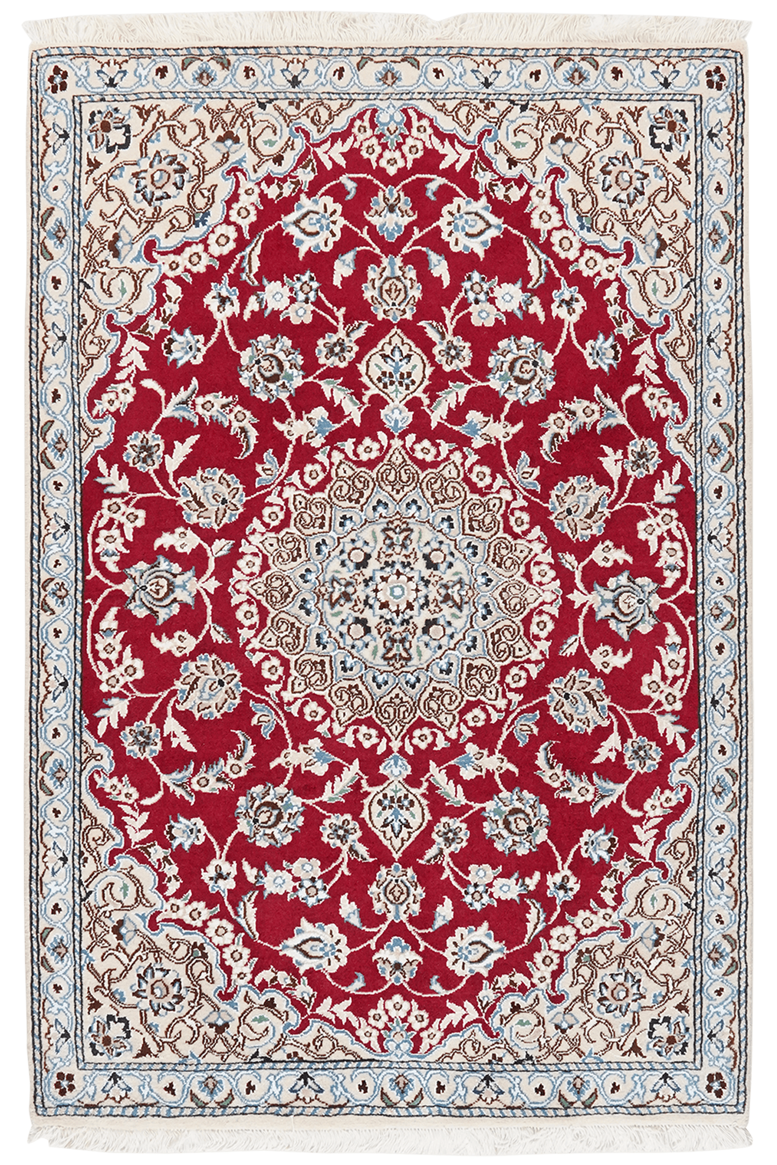 Nain 9La — Hand-knotted, 88x133 cm, Red, 100% Virgin Wool | Main view