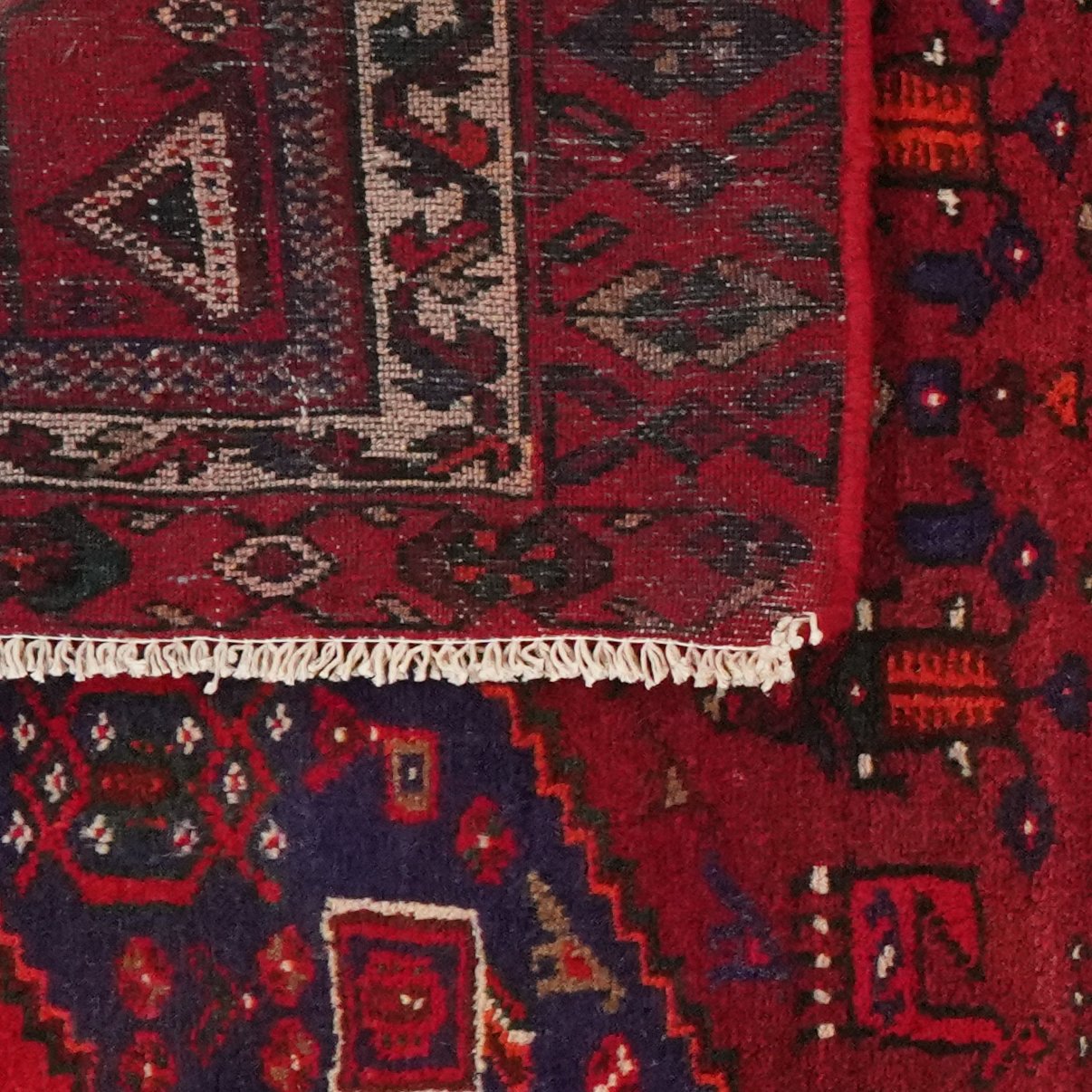 Khamseh — Hand-knotted, 106x217 cm, Red, 100% Virgin Wool | View 6