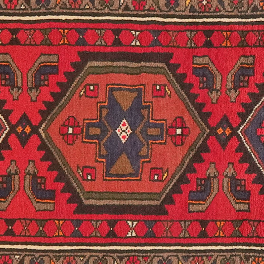 Khamseh — Hand-knotted, 98x192 cm, Red, 100% Virgin Wool | View 4