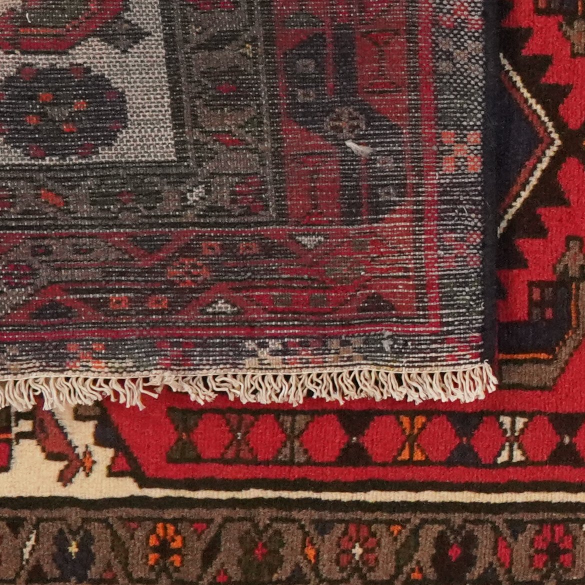 Khamseh — Hand-knotted, 98x192 cm, Red, 100% Virgin Wool | View 6