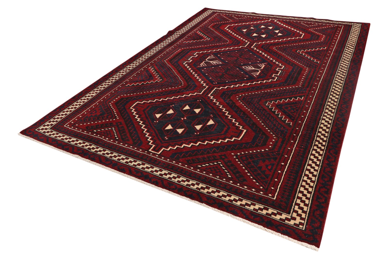 Lori — Hand-knotted, 222x316 cm, Red, 100% Virgin Wool | View 5