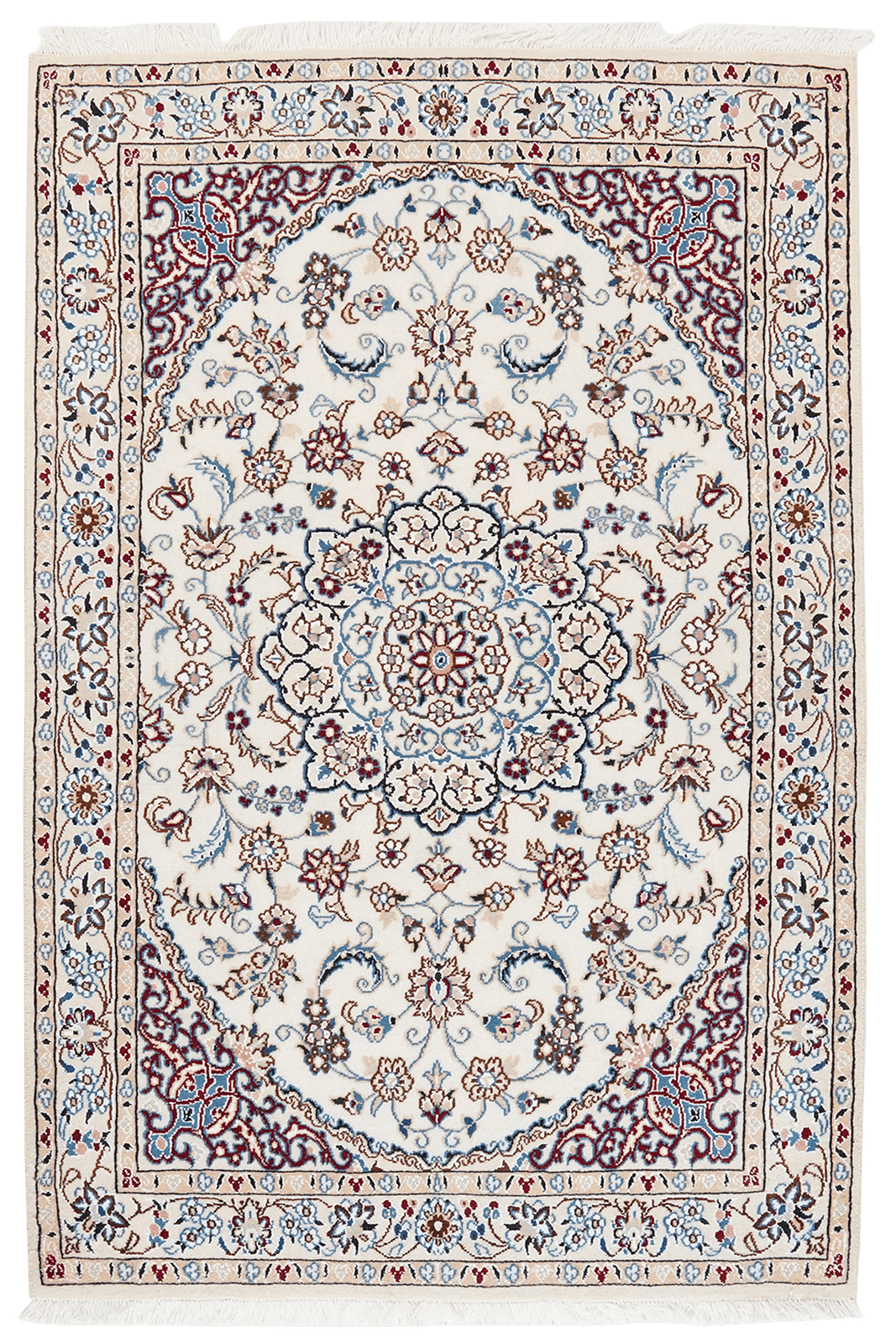 Nain 9La — Hand-knotted, 98x150 cm, Beige, 100% Virgin Wool | Main view