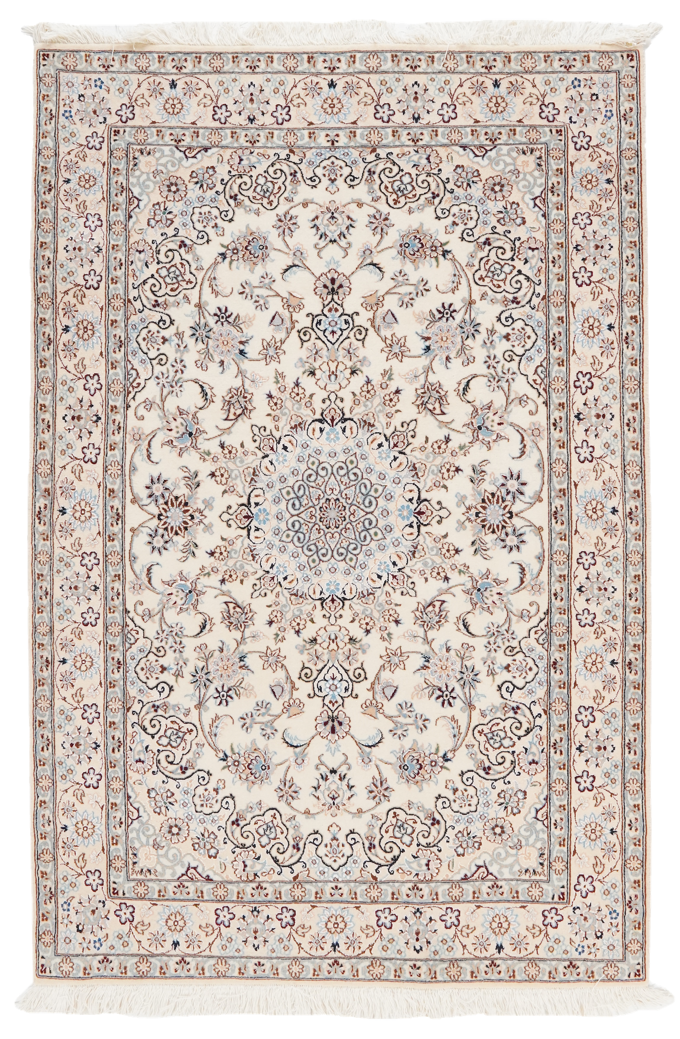 Nain 6La — Handgefertigt, 152x100 cm, Beige, 100% Virgin Wool | Main view