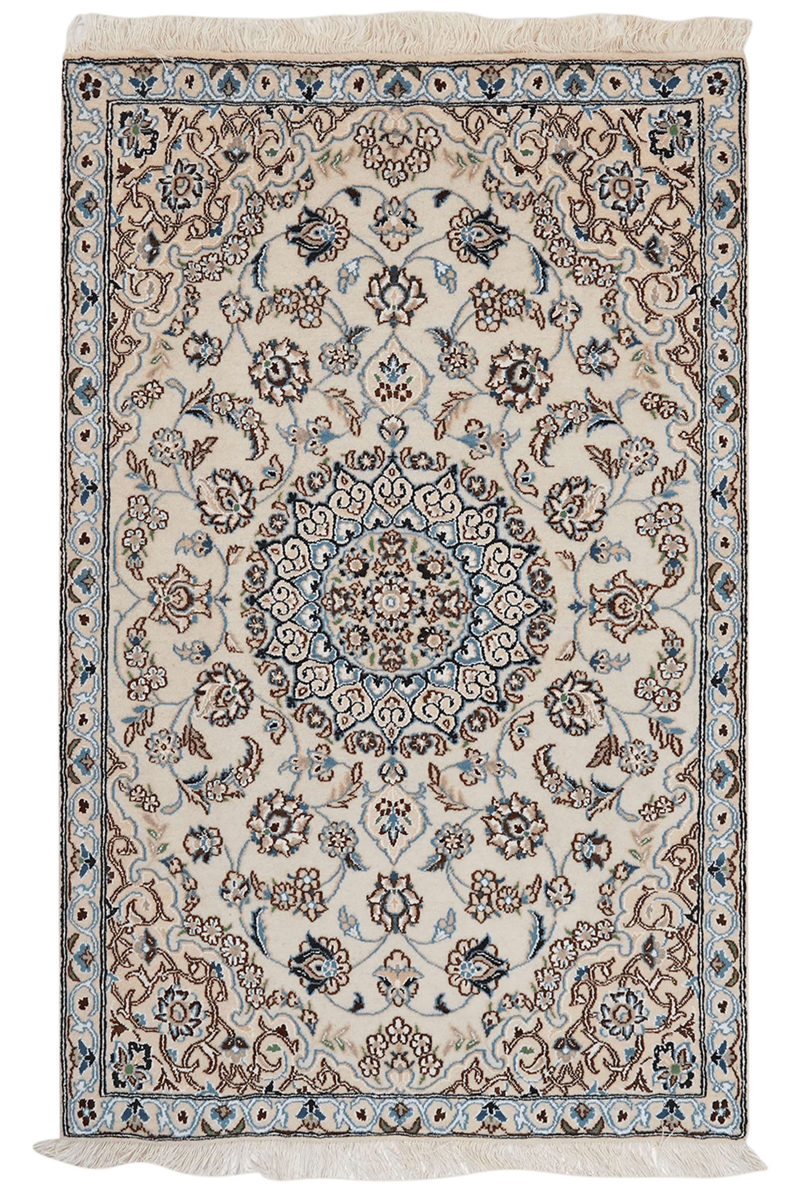 Nain 9La — Hand-knotted, 88x138 cm, Beige, 100% Virgin Wool | Main view