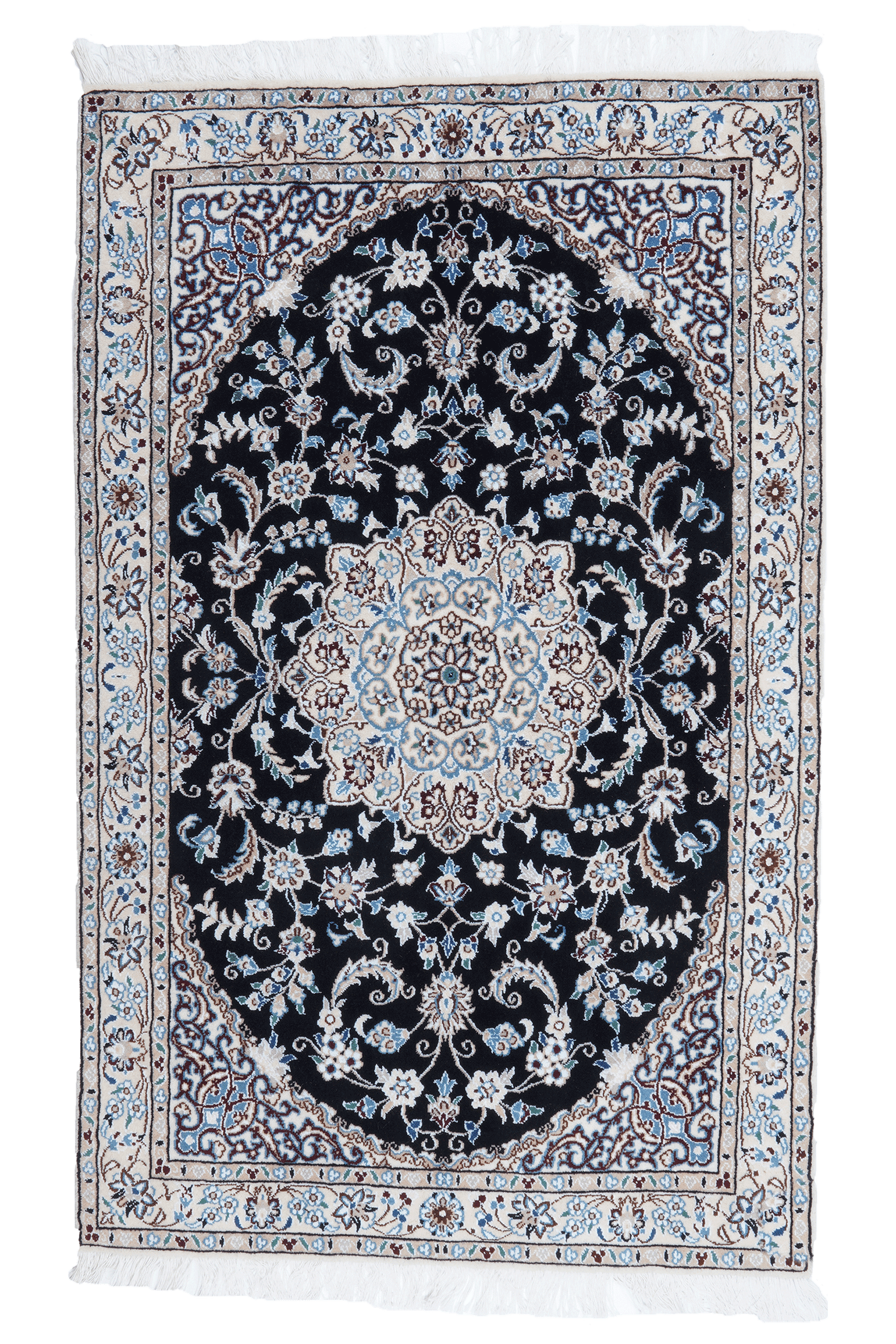 Nain 9La — Hand-knotted, 100x158 cm, Blue, 100% Virgin Wool | Main view