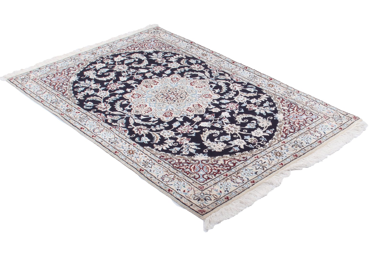 Nain 9La — Hand-knotted, 98x149 cm, Blue, 100% Virgin Wool | View 7
