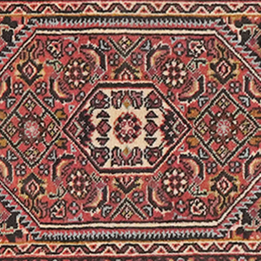 Bidjar Zandjan — Hand-knotted, 40x59 cm, Blue, 100% Virgin Wool | View 4