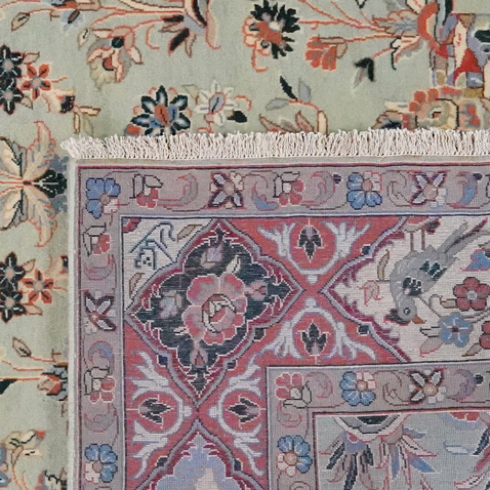 Yazd — Hand-knotted, 199x292 cm, Green, 100% Virgin Wool | View 6