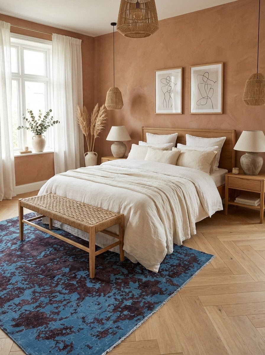 Vintage — Handgefertigt, 283x205 cm, Bunt, 100% Virgin Wool | Detail view