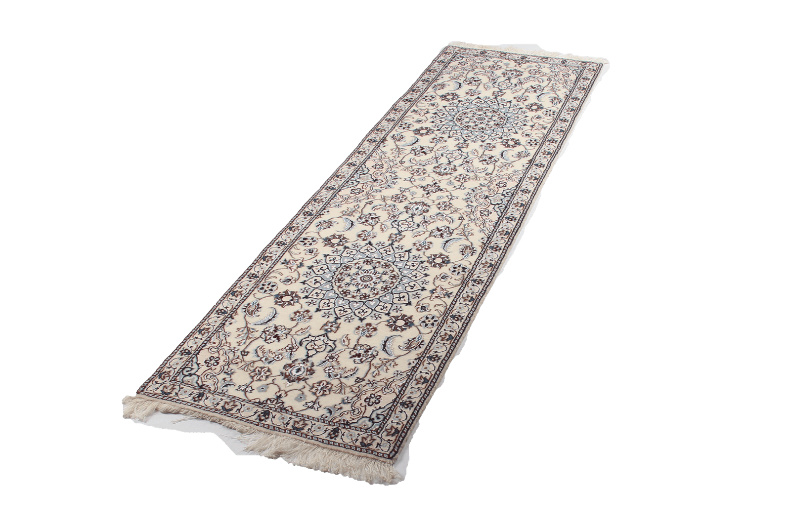 Nain 9La — Hand-knotted, 61x206 cm, Beige, 100% Virgin Wool | View 7