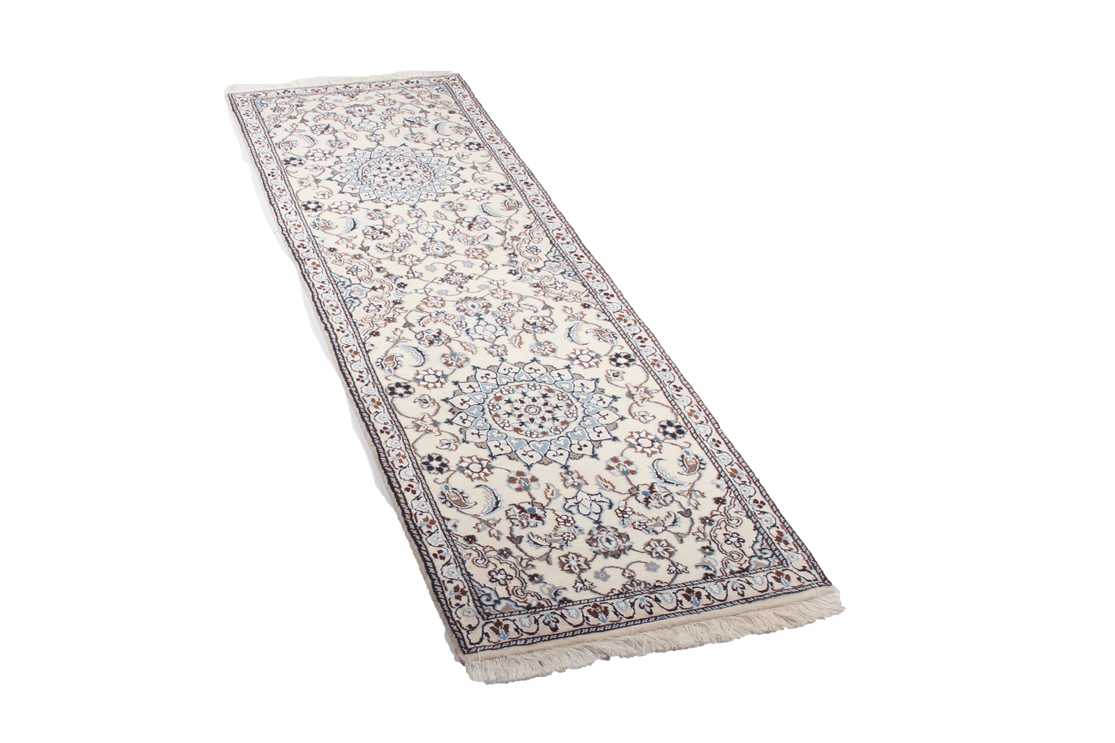 Nain 9La — Hand-knotted, 60x199 cm, Beige, 100% Virgin Wool | View 8