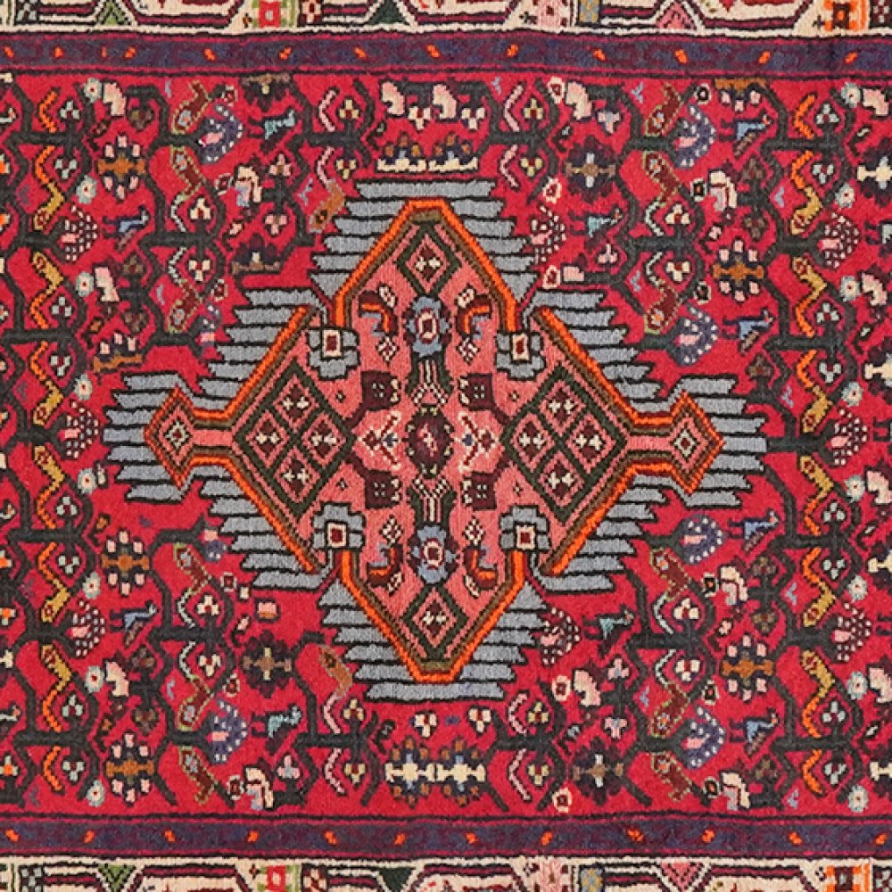Assadabad — Hand-knotted, 76x193 cm, Red, 100% Virgin Wool | View 4