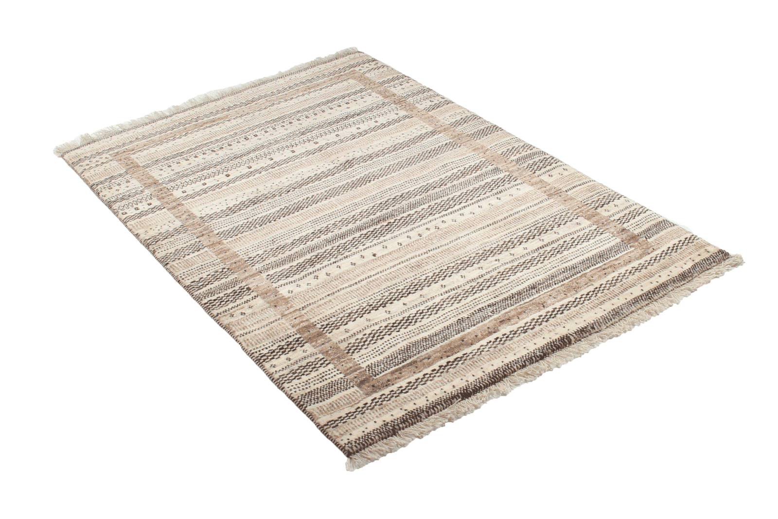 Rizbaf — Hand-knotted, 104x158 cm, Beige, 100% Virgin Wool | View 5