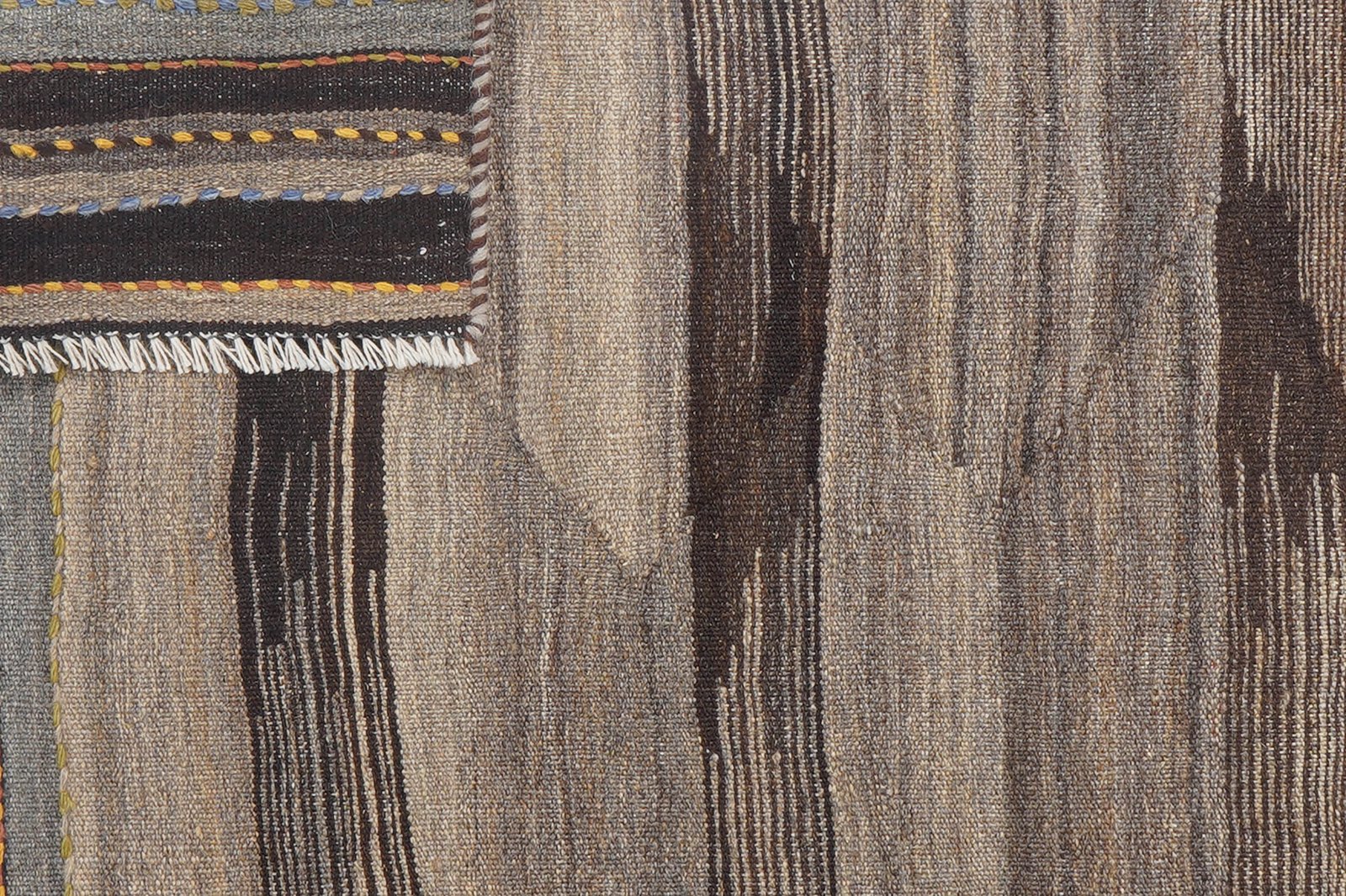 Kelim Gashgai — Handmade, 100x155 cm, Beige, 100% Virgin Wool | View 6