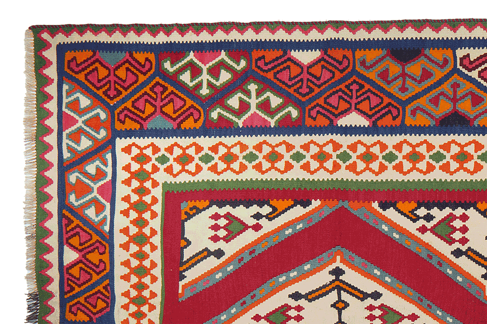 Kelim Gashgai Old — Handgefertigt, 308x166 cm, Bunt, 100% Virgin Wool | View 4