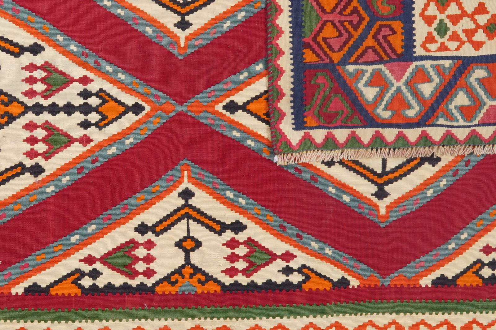 Kelim Gashgai Old — Handmade, 166x308 cm, Red, 100% Virgin Wool | View 6