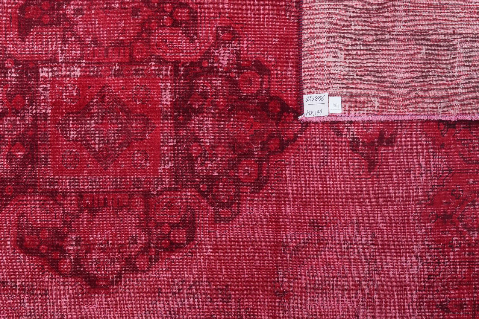 Vintage — Hand-knotted, 192x298 cm, Pink, 100% Virgin Wool | View 5