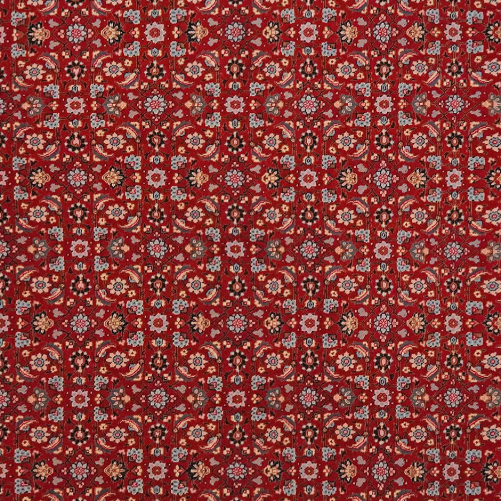 Tabriz 40 Raj — Hand-knotted, 196x204 cm, Red, 100% Virgin Wool | View 4