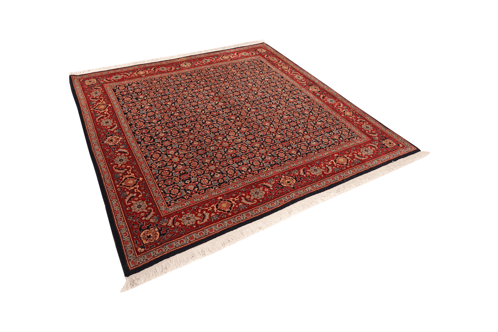 Tabriz 40 Raj — Hand-knotted, 200x210 cm, Blue, 100% Virgin Wool | View 5
