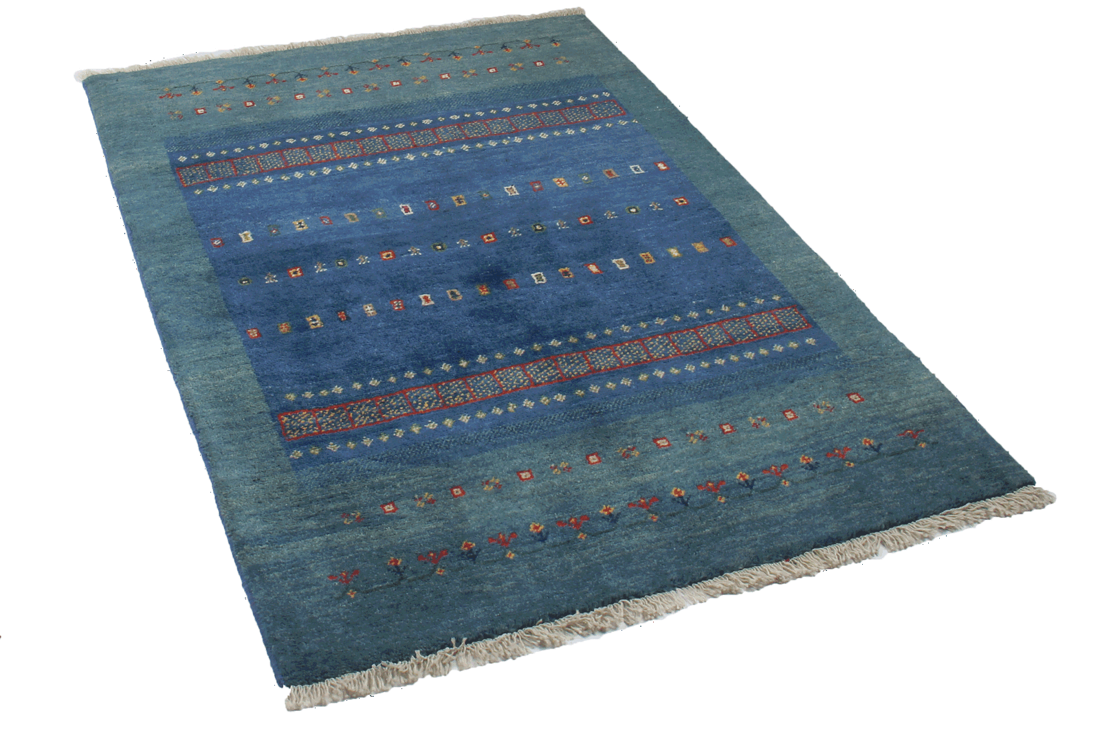 Gabbeh Sonnat — Handgefertigt, 151x107 cm, Blau, 100% Virgin Wool | View 6