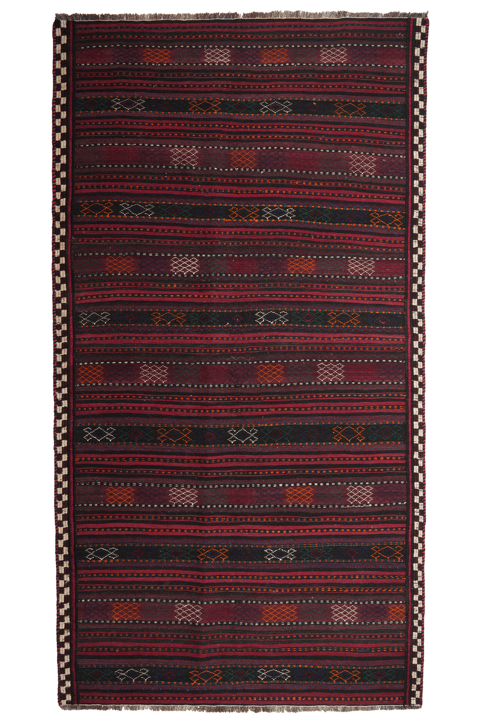 Kelim Kordi Old — Handmade, 132x246 cm, Multicolor, 100% Virgin Wool | Main view