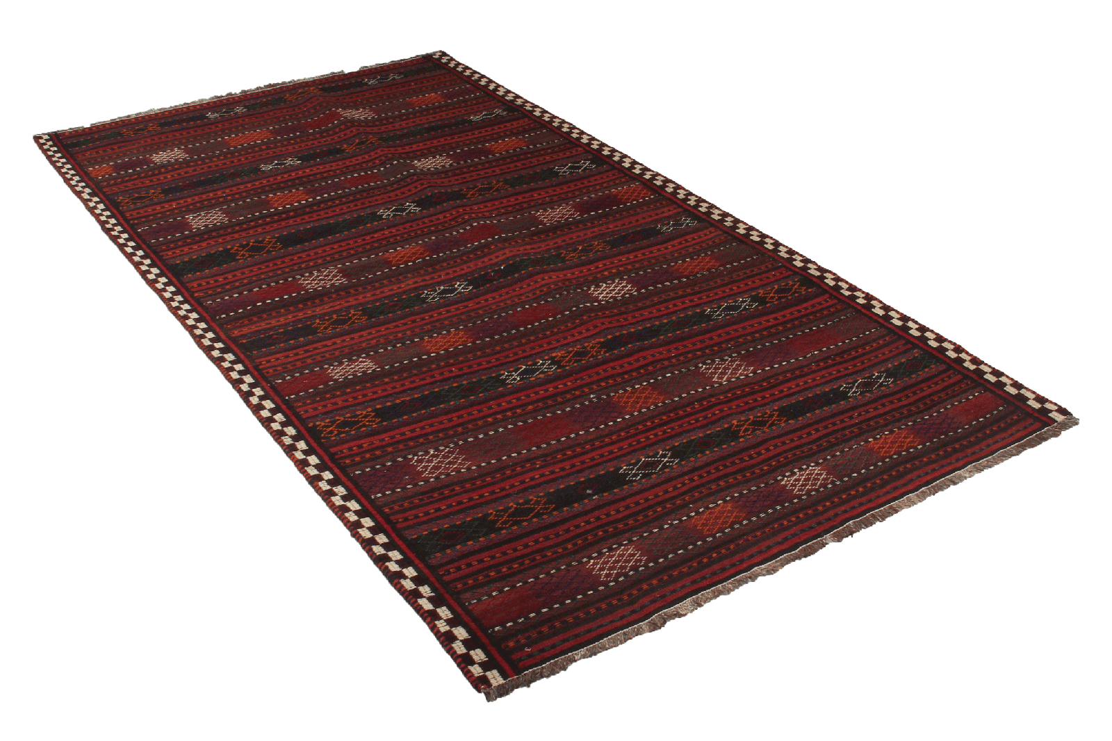 Kelim Kordi Old — Handmade, 132x246 cm, Multicolor, 100% Virgin Wool | View 4
