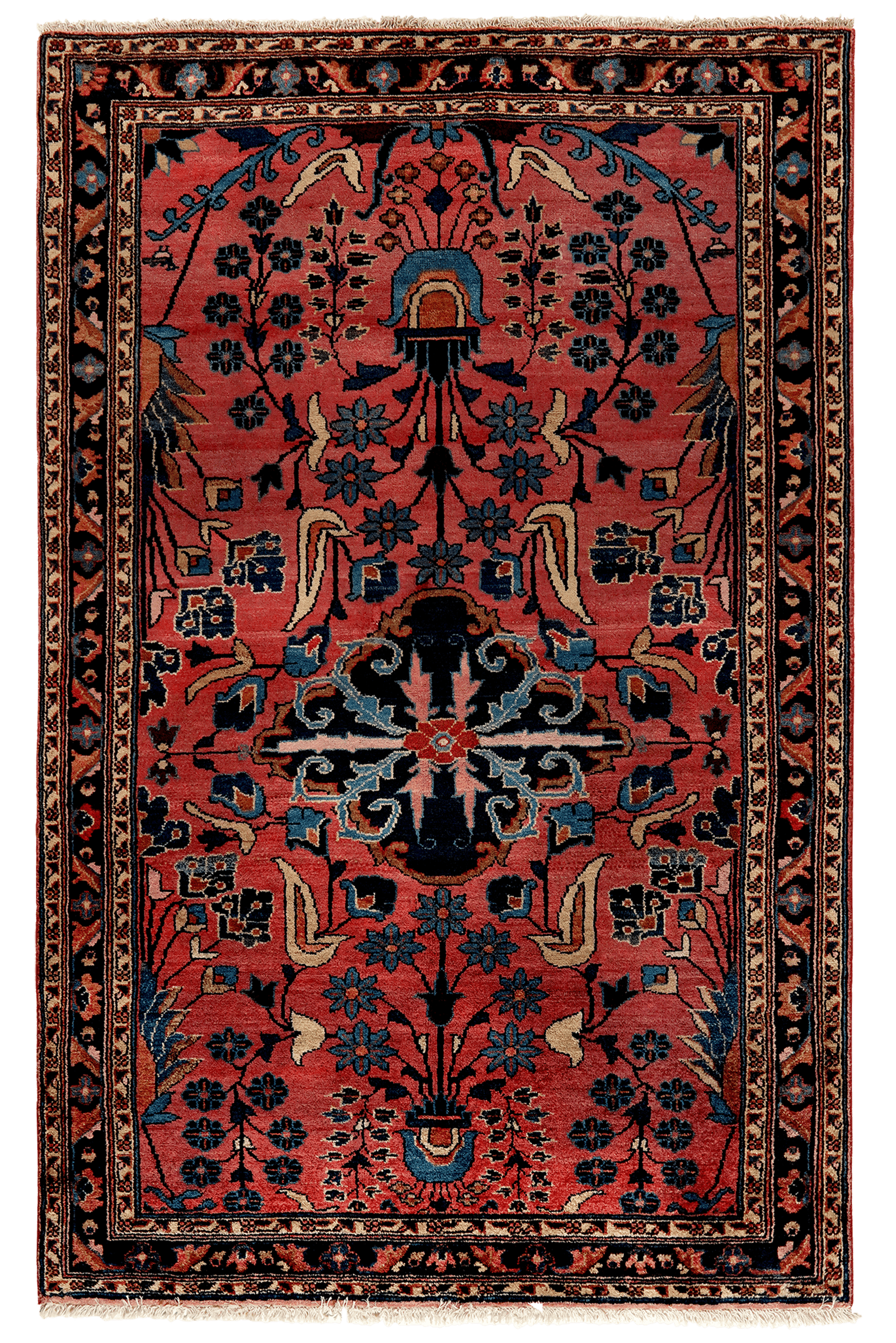 Mehreban — Hand-knotted, 124x195 cm, Red, 100% Virgin Wool | Main view