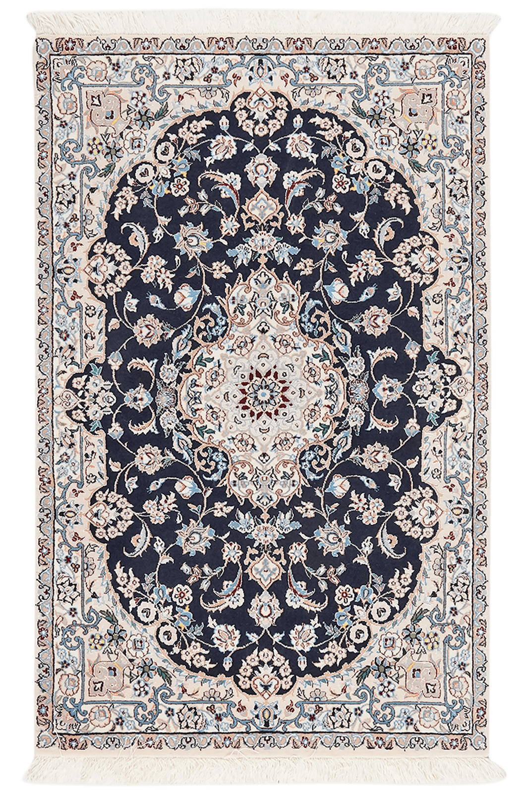 Nain 6La — Hand-knotted, 81x125 cm, Blue, 100% Virgin Wool | Main view