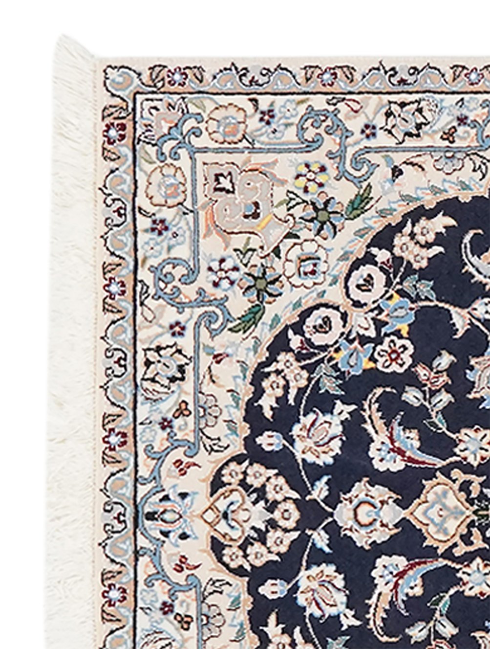 Nain 6La — Hand-knotted, 81x125 cm, Blue, 100% Virgin Wool | View 3
