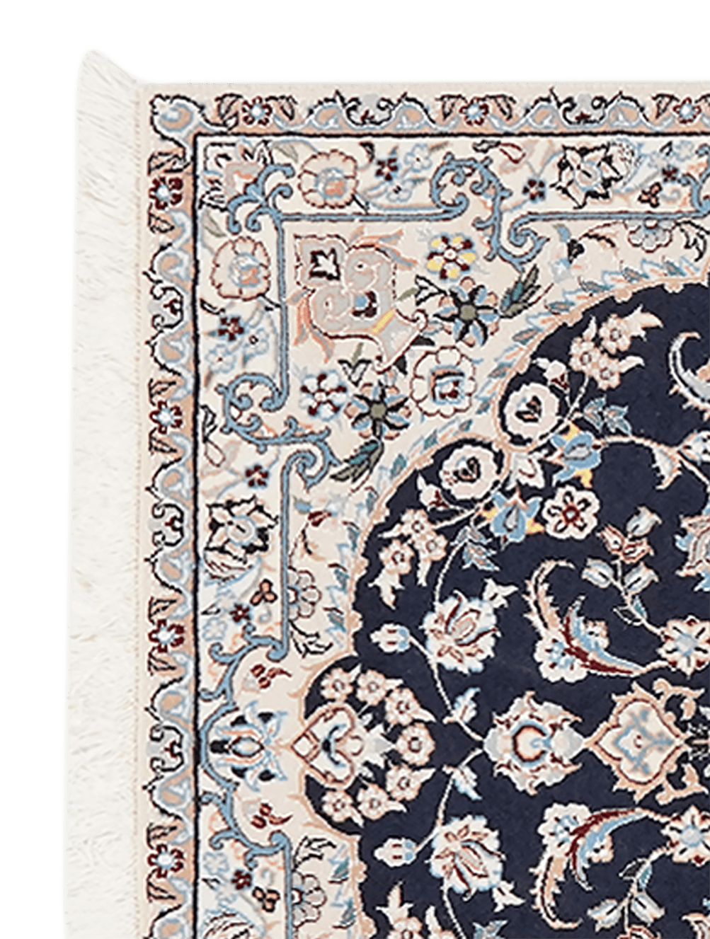 Nain 6La — Hand-knotted, 81x125 cm, Blue, 100% Virgin Wool | View 3