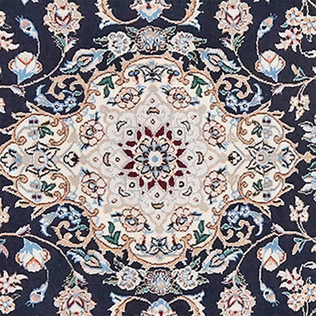 Nain 6La — Hand-knotted, 81x125 cm, Blue, 100% Virgin Wool | View 4